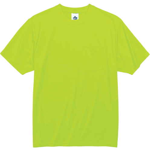 GloWear 8089 Non-Certified T-Shirt, Polyester, Small, High Visibility Lime-Yellow Groupe Belzile Dickner