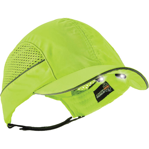 Casquette &agrave; bord long avec &eacute;clairage DEL Skullerz 8960, Vert lime haute visibilit&eacute; Groupe Belzile Dickner