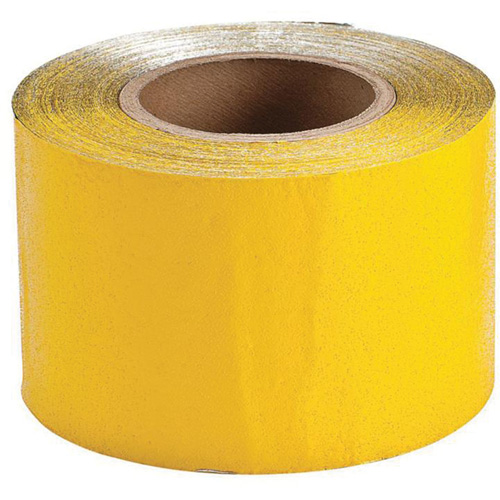 Temporary Pavement Marking Tape, 4" x 150', Vinyl, Yellow Groupe Belzile Dickner