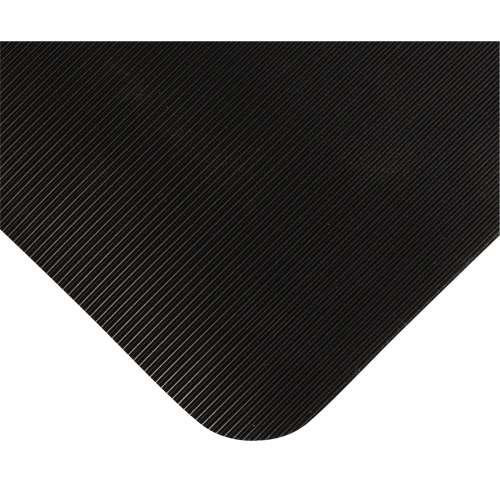 Double Duty Switchboard Mats No.720, Corrugated, 3' x 10' x 5/8", Black, PVC Groupe Belzile Dickner