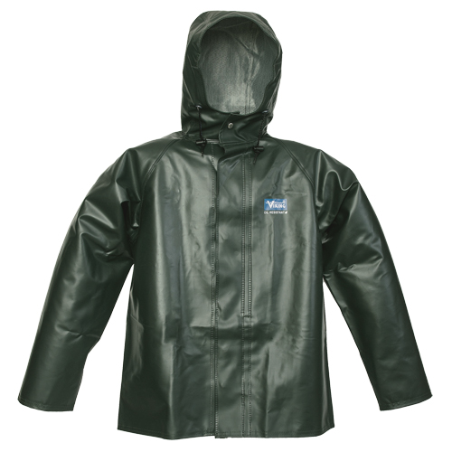 Manteau de pluie Journeyman r&eacute;sistant aux produits chimiques, Petit, Vert, Polyester/PVC Groupe Belzile Dickner