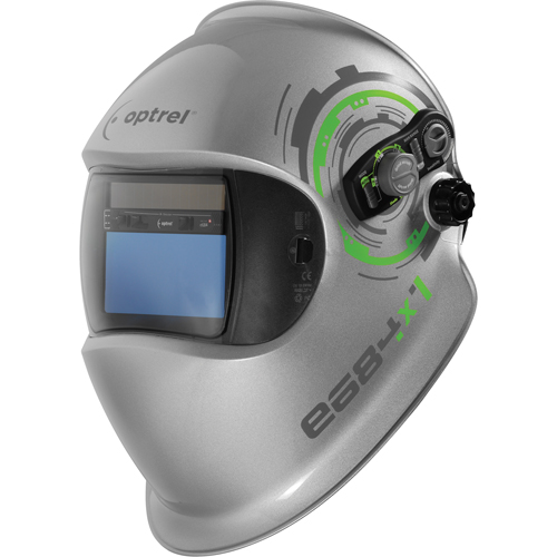 e684 Welding Helmets, 3.94" L x 1.97" W View Area, 4/5 - 13 Shade Range, Silver Groupe Belzile Dickner