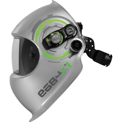 e684 Welding Helmets, 3.94" L x 1.97" W View Area, 4/5 - 13 Shade Range, Silver Groupe Belzile Dickner