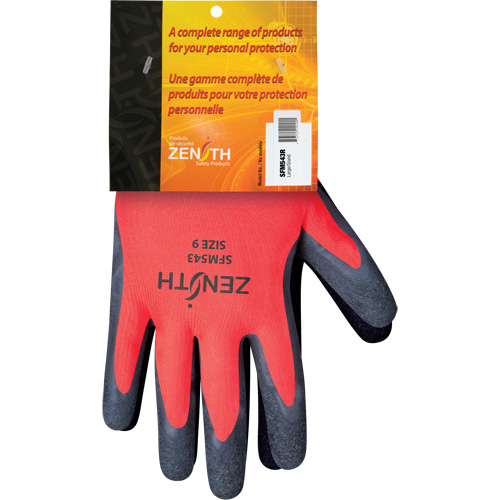 Coated Gloves, 9, Rubber Latex Coating, 13 Gauge, Polyester Shell Groupe Belzile Dickner