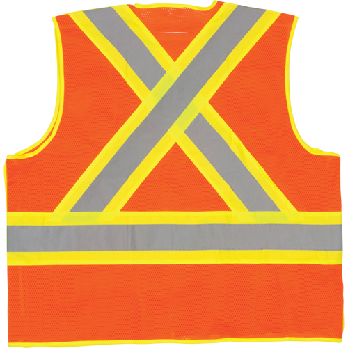 Veste de s&eacute;curit&eacute; d&eacute;tachable en cinq points de premi&egrave;re qualit&eacute;, Orange haute visibilit&eacute;, Grand/T-Grand, Polyester Groupe Belzile Dickner