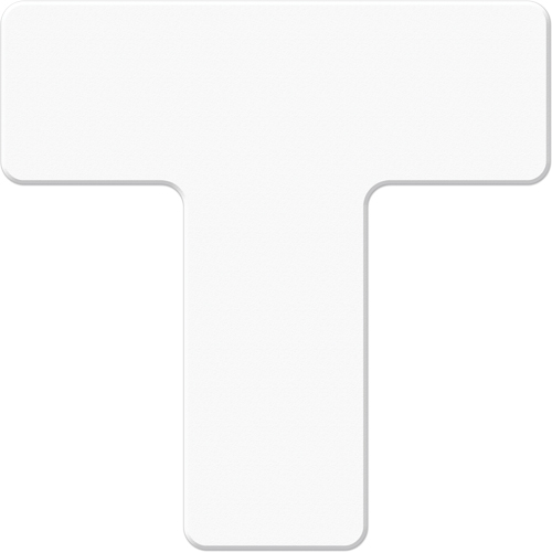 Marqueurs all&eacute;g&eacute;e/5S Armor Stripe, T, 6" lo x 6" la, Blanc, Plastique Groupe Belzile Dickner