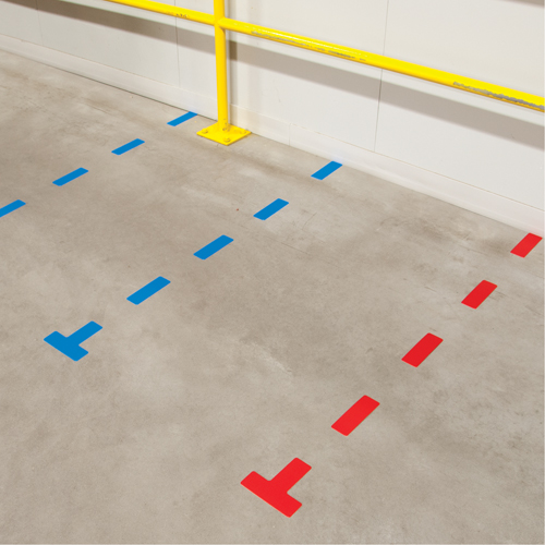 Armor Stripe Lean/5S Markers, T, 6" L x 6" W, Yellow, Plastic Groupe Belzile Dickner