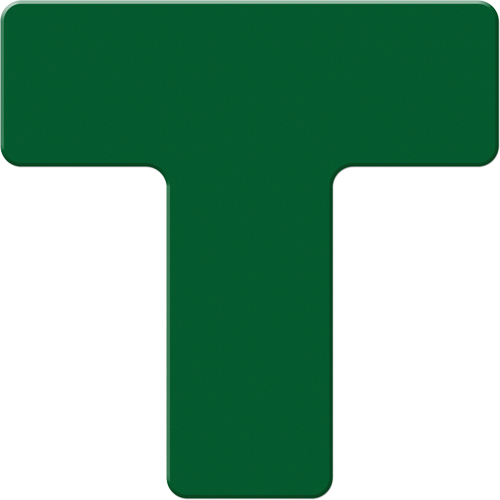 Armor Stripe Lean/5S Markers, T, 6" L x 6" W, Green, Plastic Groupe Belzile Dickner