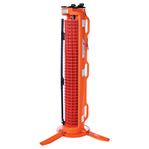 3-Legged Barrier, 50' L, Plastic, Orange Groupe Belzile Dickner
