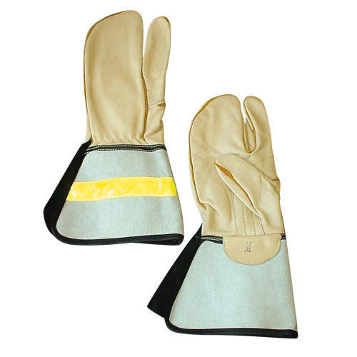 1 Finger Lineman's Glove, Medium, Grain Cowhide Palm Groupe Belzile Dickner