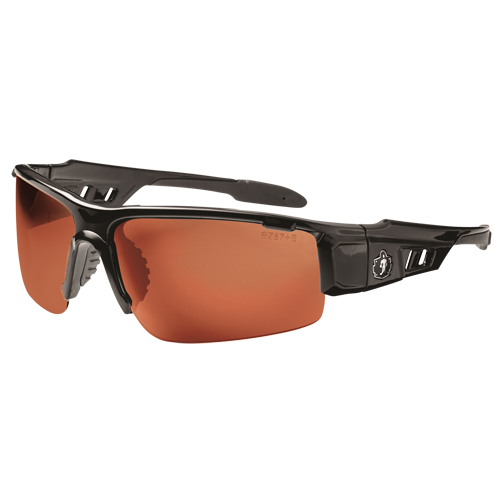 Skullerz&reg; Dagr Safety Glasses, Copper Lens, Anti-Scratch/Polarized, ANSI Z87+/Meets/Exceeds CSA Z94.3 Groupe Belzile Dickner