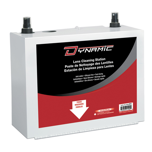 Poste de nettoyage de lentilles Dynamic, M&eacute;tal, 8" lo x 5" p x 6" h Groupe Belzile Dickner