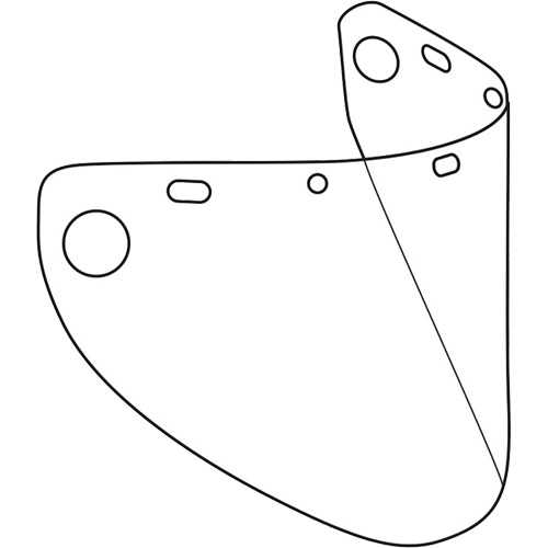 Visi&egrave;re d&eacute;coup&eacute;e &agrave; l'emporte-pi&egrave;ce et form&eacute;e Dynamic, Polycarbonate, Teinte Transparent Groupe Belzile Dickner