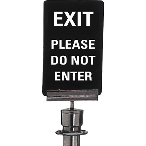 "Exit: Please Do Not Enter" Crowd Control Sign, 11" x 7", Plastic, English Groupe Belzile Dickner