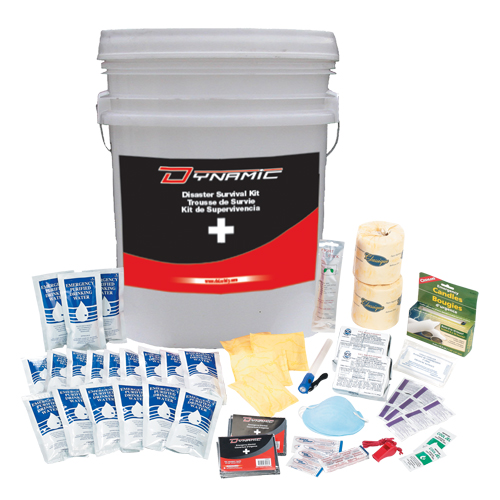 Dynamic Emergency Preparedness First Aid Kit, Class 1 Medical Device, Bucket Groupe Belzile Dickner