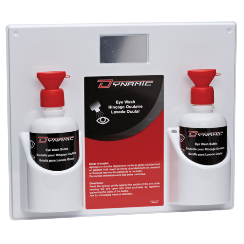Dynamic Eyewash Station with Empty Bottles, Double Groupe Belzile Dickner