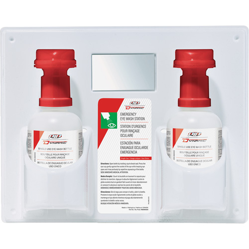 Douche oculaire &agrave; utilisation unique avec solution isotonique Dynamic, Double Groupe Belzile Dickner