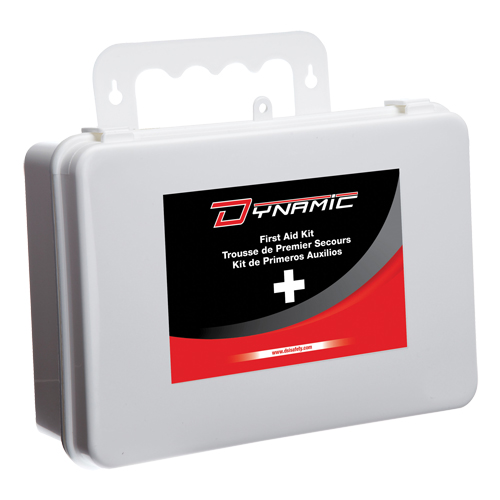 Trousse de premiers soins pour bureau Dynamic, Dispositif m&eacute;dical Classe 1, Boîte en plastique Groupe Belzile Dickner