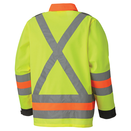 6007 Veste de s&eacute;curit&eacute; routi&egrave;re respirante, Polyester, Jaune lime haute visibilit&eacute;, T-petit Groupe Belzile Dickner