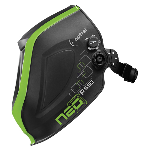 Masque de soudage P550, 3,94" lo x 1,97" la Champ de vision, Teinte 4/9 - 13, Noir/Vert Groupe Belzile Dickner