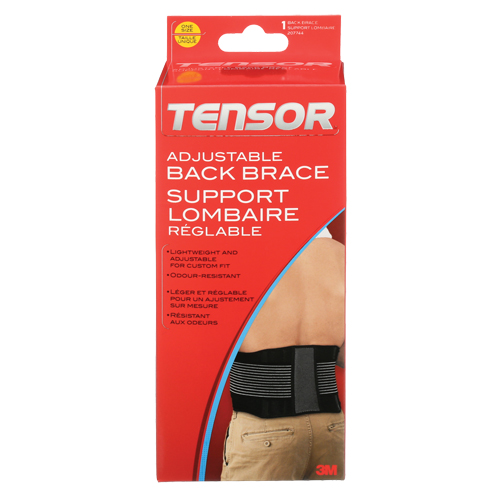 Tensor Adjustable Back Brace, Elastic, One Size Groupe Belzile Dickner