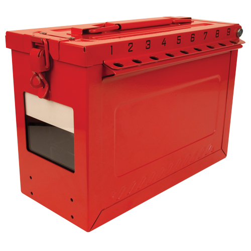 Grand boîtier verrouillable pour groupe, Rouge Groupe Belzile Dickner