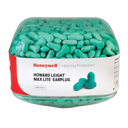 Bouchons d'oreilles Maximum Lite de Howard Leight, Vrac - Contenant Groupe Belzile Dickner