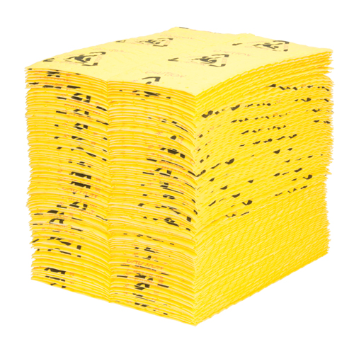 Tampons d'avertissement de premi&egrave;re qualit&eacute; - absorbants haute visibilit&eacute;, Universel, 15" x 18", 24,4 gal. d'absorption Groupe Belzile Dickner