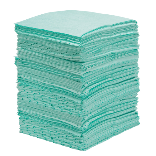 Premium Bonded Sorbent Pads, Hazmat, 15" x 18", 30 gal. Absorbancy Groupe Belzile Dickner