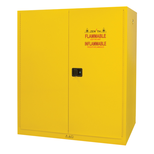Armoire pour entreposage de barils &agrave; la verticale, Capacit&eacute; de 110 gal. US, 2 barils, Jaune Groupe Belzile Dickner