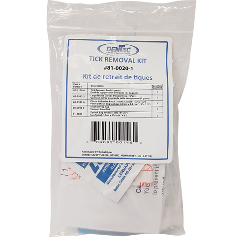 Tick Safety Kit, Class 1 Medical Device, Wallet Groupe Belzile Dickner