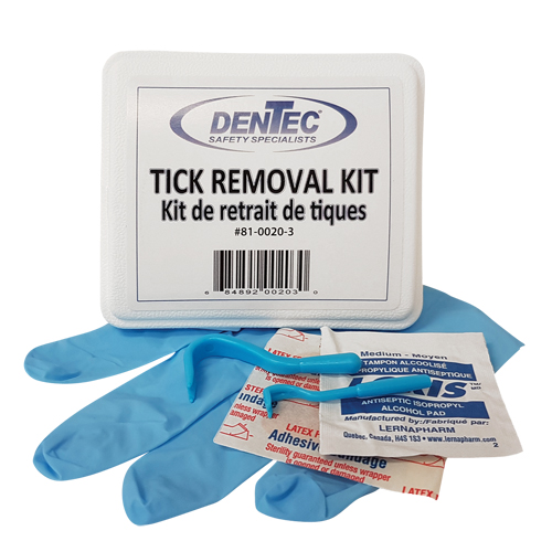 Tick Safety Kit, Class 1 Medical Device, Plastic Box Groupe Belzile Dickner