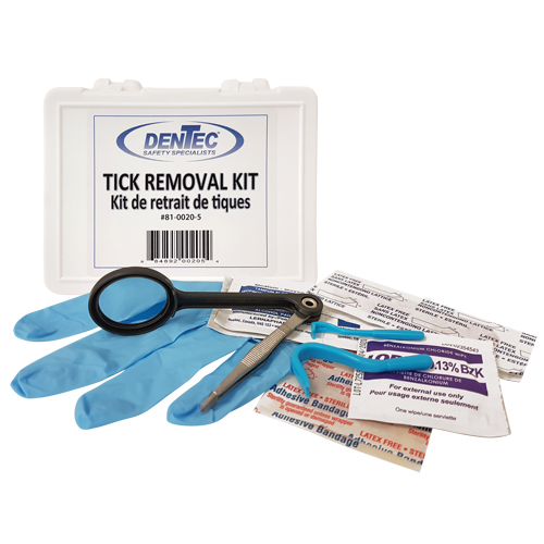 Tick Safety Kit, Class 1 Medical Device, Plastic Box Groupe Belzile Dickner