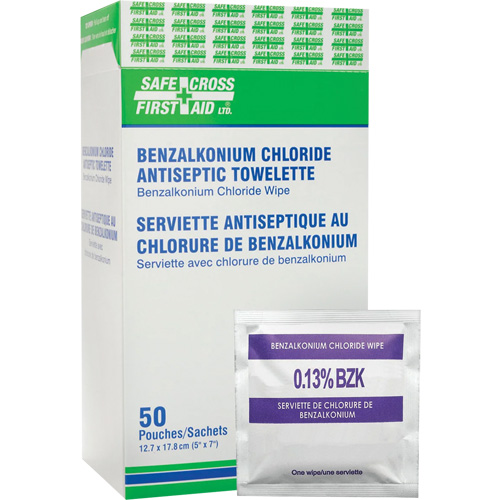 Benzalkonium Chloride Wipes, Towelette, Antiseptic Groupe Belzile Dickner