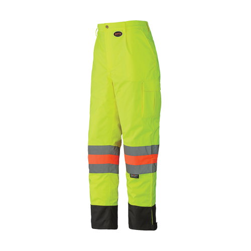 6039 Traffic Control Waterproof Safety Pant, Polyester, X-Small, High Visibility Lime-Yellow Groupe Belzile Dickner