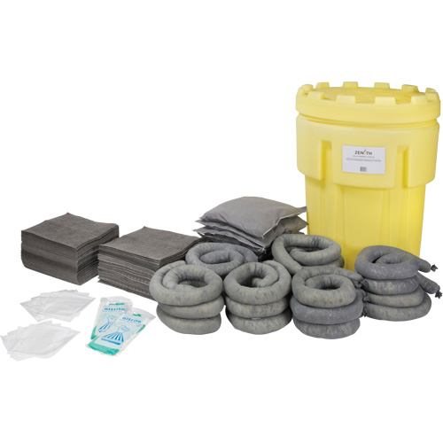 Trousse de lutte contre les d&eacute;versements de premi&egrave;re qualit&eacute;, Universel, Baril de r&eacute;cup&eacute;ration, Absorbance de 95 gal. US Groupe Belzile Dickner