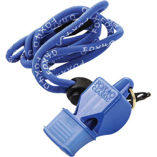 Sifflet classique bleu avec longe Groupe Belzile Dickner