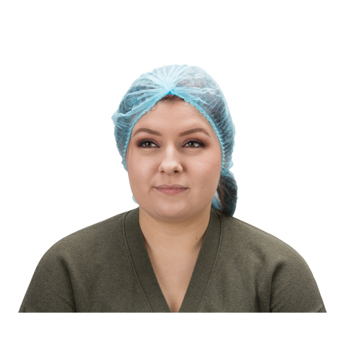 Bonnet bouffant pliss&eacute;, Polypropyl&egrave;ne, 24", Bleu Groupe Belzile Dickner