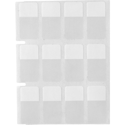&eacute;tiquettes autoplastifiantes pour c&acirc;bles & fils de s&eacute;rie Core, Vinyle, 0,5" lo x 0,75" h, Transparent Groupe Belzile Dickner