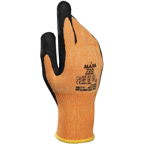 Gants isothermes r&eacute;sistant &agrave; la coupe TempDex 720, Taille 7, Rev&ecirc;tement Nitrile, Enveloppe en Aramide, ASTM ANSI niveau A2/EN 388 niveau 3/EN 388 niveau B Groupe Belzile Dickner
