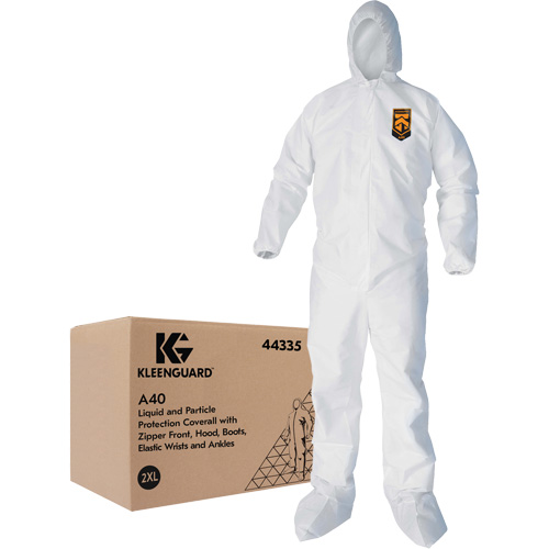 Combinaisons Kleenguard A40, 2T-Grand, Blanc, Microporeux Groupe Belzile Dickner