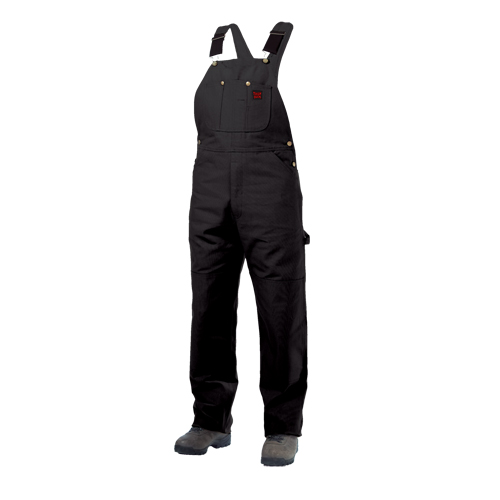 Salopettes en canevas de coton non doubl&eacute;e, Hommes, Grand, Noir Groupe Belzile Dickner