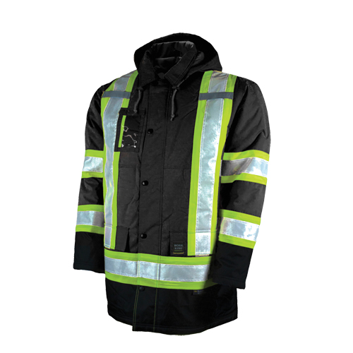 Parka de s&eacute;curit&eacute; doubl&eacute;, Noir, Grand Groupe Belzile Dickner