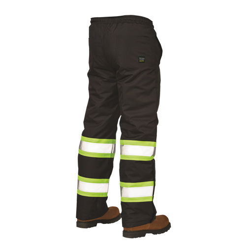 Lined Pull-On Safety Pant, Polyester, Large, Black Groupe Belzile Dickner