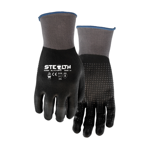 Gants 395 Stealth Blackbird, 11/2T-Grand, R&ecirc;vetement Mousse de nitrile, Calibre 15, Enveloppe en Nylon Groupe Belzile Dickner