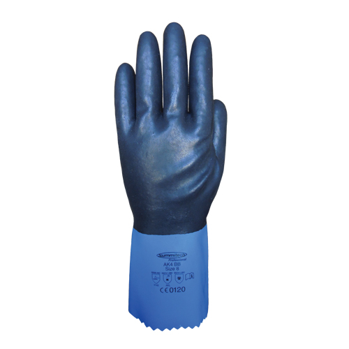 Gants enti&egrave;rement tremp&eacute;s et r&eacute;sistants aux produits chimiques Summitech, Taille Petit/7, 11,8" lo, Chloropr&egrave;ne, Doublure en Poly-coton, 59 mils Groupe Belzile Dickner
