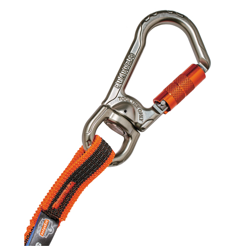 Squids&reg; 3109F(x) Double-Locking Tool Lanyard with Swivel, Bungee, Carabiner/Loop Groupe Belzile Dickner