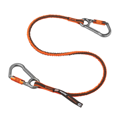 Squids&reg; 3118F(x) Locking Tool Lanyard, Bungee, Dual Carabiner Groupe Belzile Dickner