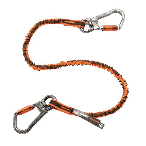 Squids&reg; 3119F(x) Double-Locking Tool Lanyard with Swivel, Bungee, Dual Carabiner Groupe Belzile Dickner