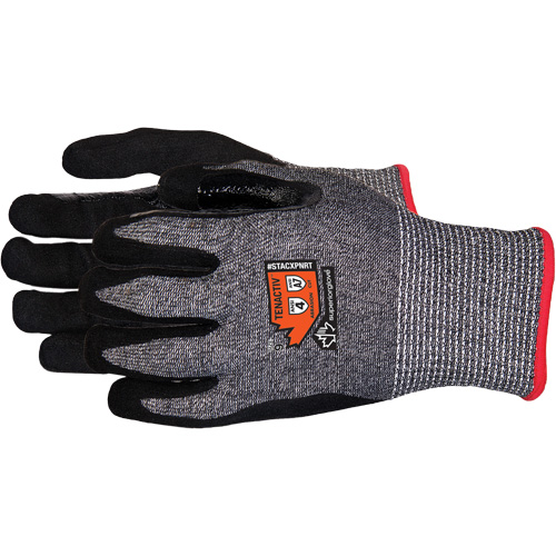 Gants en tricot de composite r&eacute;sistant aux coupures, Taille 6/T-petit, Calibre 13, Rev&ecirc;tement Mousse de nitrile, Enveloppe en Acier inoxydable/PEHP/TenActiv, ASTM ANSI niveau A7 Groupe Belzile Dickner